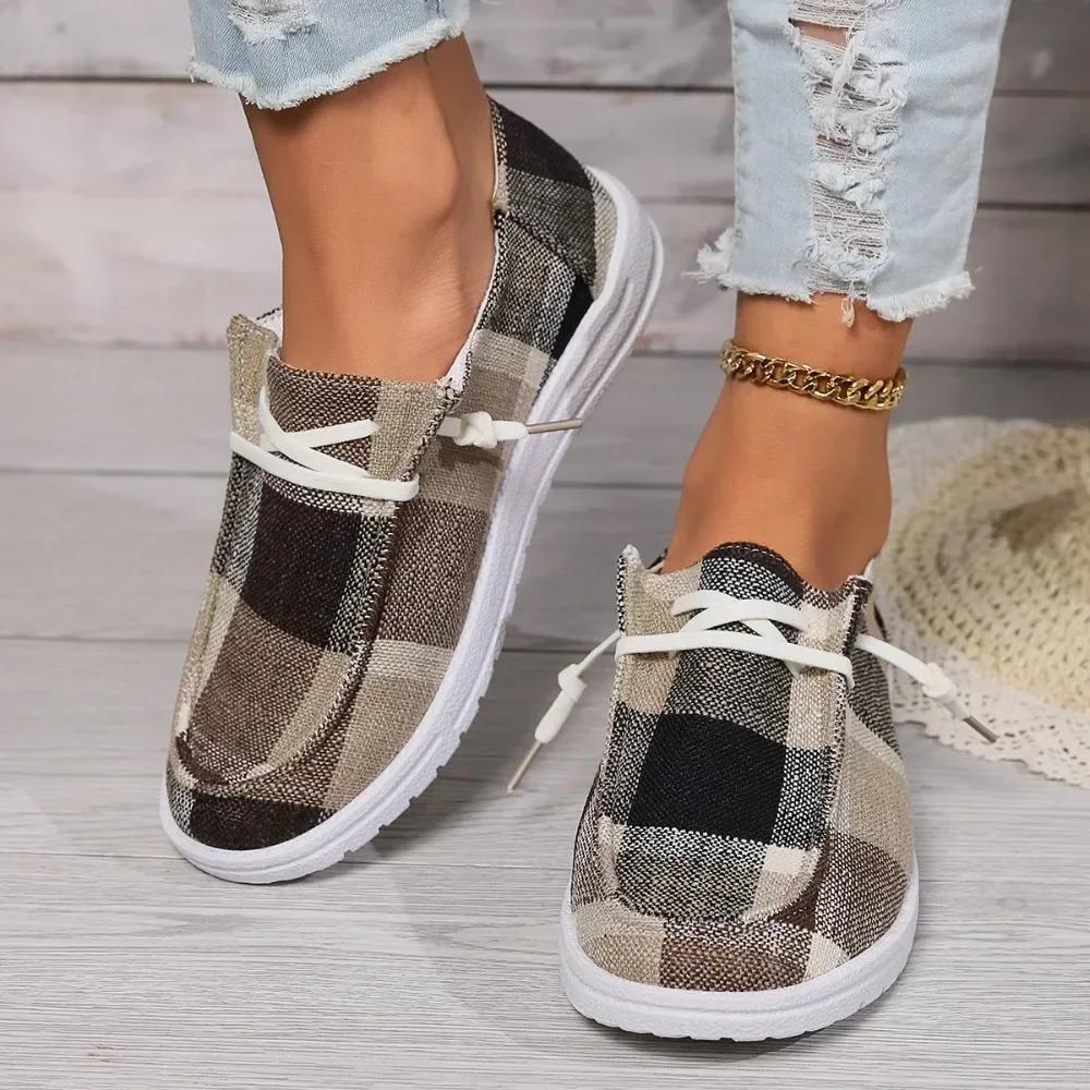 Women Canvas Slip On Flat Sneakers Lightweight Breathable Espadrilles Loafers Shoes Comfortable Casual