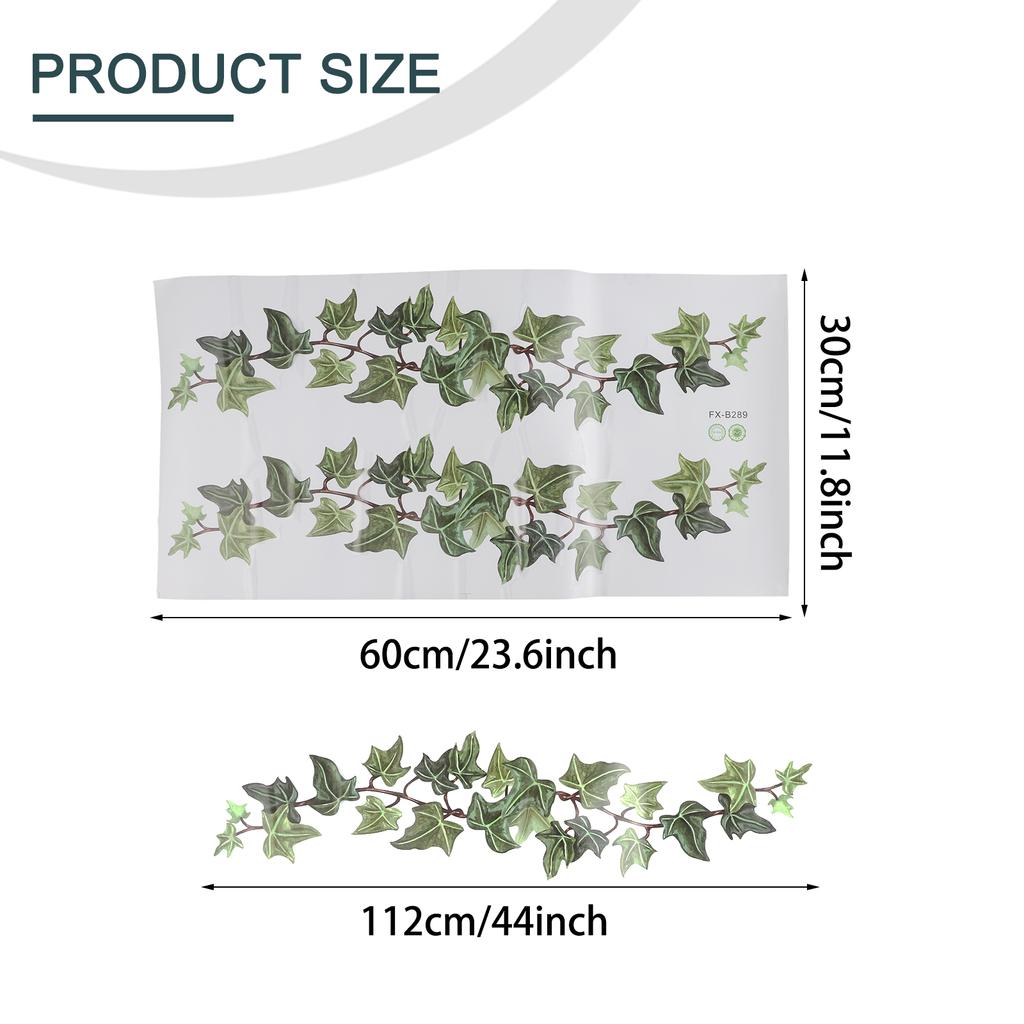 Wall Sticker 14*112cm Bedroom Decoration Green Vine