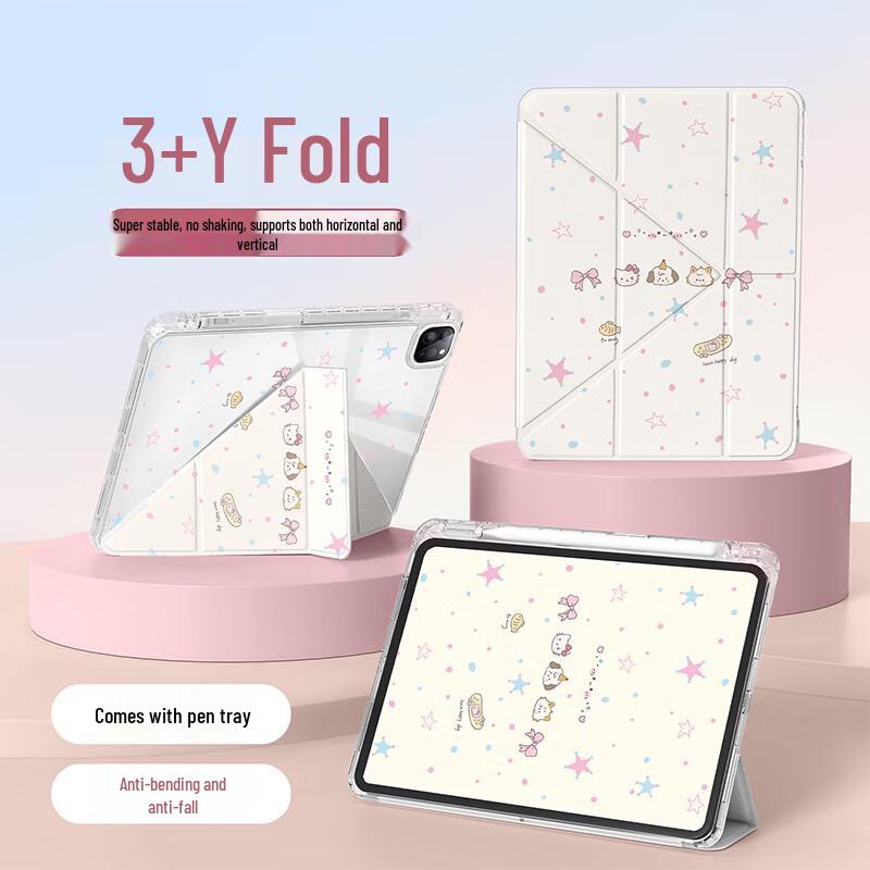 

Kelimeng Милый чехол-книжка с Y-образным сгибом и слотом для стилуса для iPad iPad 11/10th Gen (10.9-inch, 2025/22)