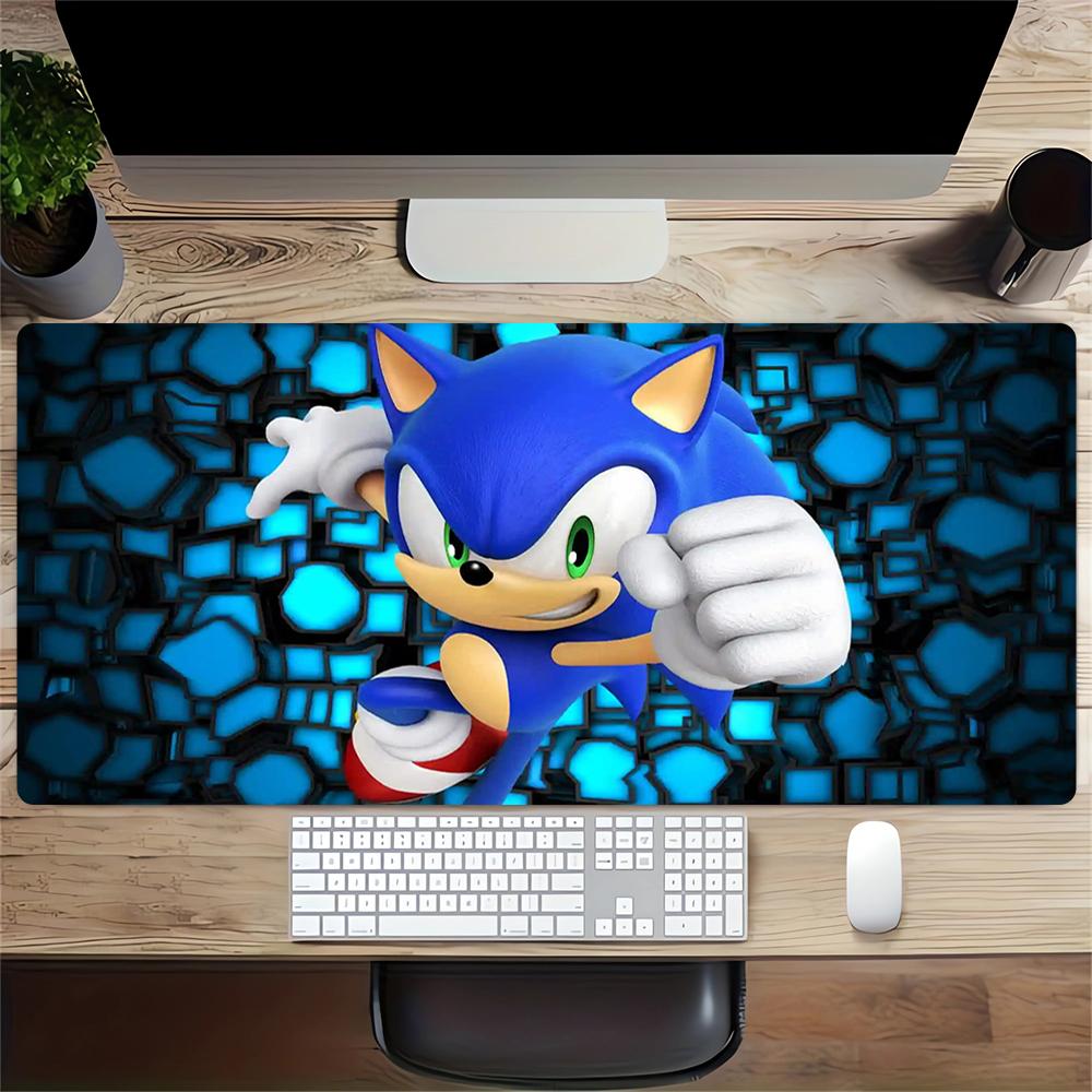 Sonic Hedgehog Adventure Large Gaming Mouse Pad Nonslip Rubber Base Waterproof Desk Mat For Office Pc Laptop