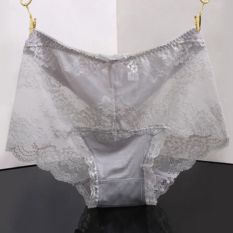 

Кружевные трусики больших размеров на весну/лето - Сексуальный и прозрачный модальный дизайн для женщин XXL (140-160 Jin)