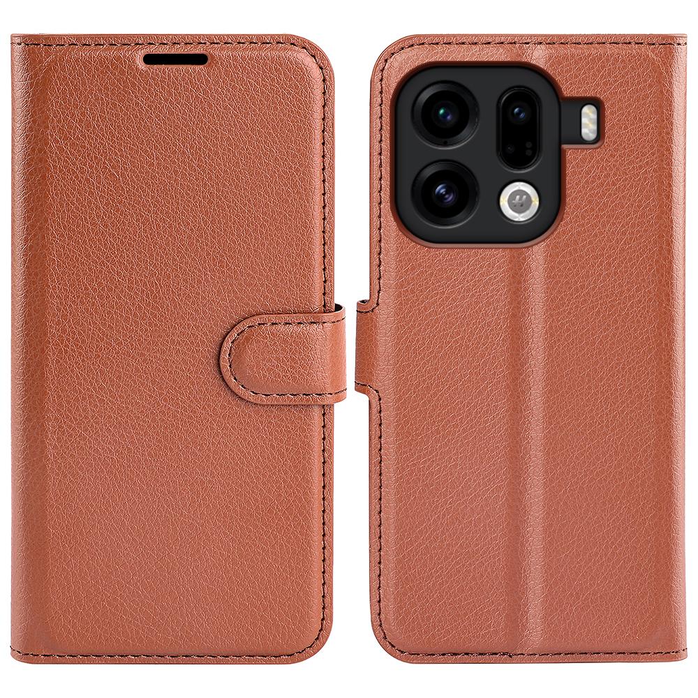 

AMORUS For Oppo Find X9 Pro 5G Wallet Case Litchi Texture Shockproof Leather Flip Stand Phone Cover