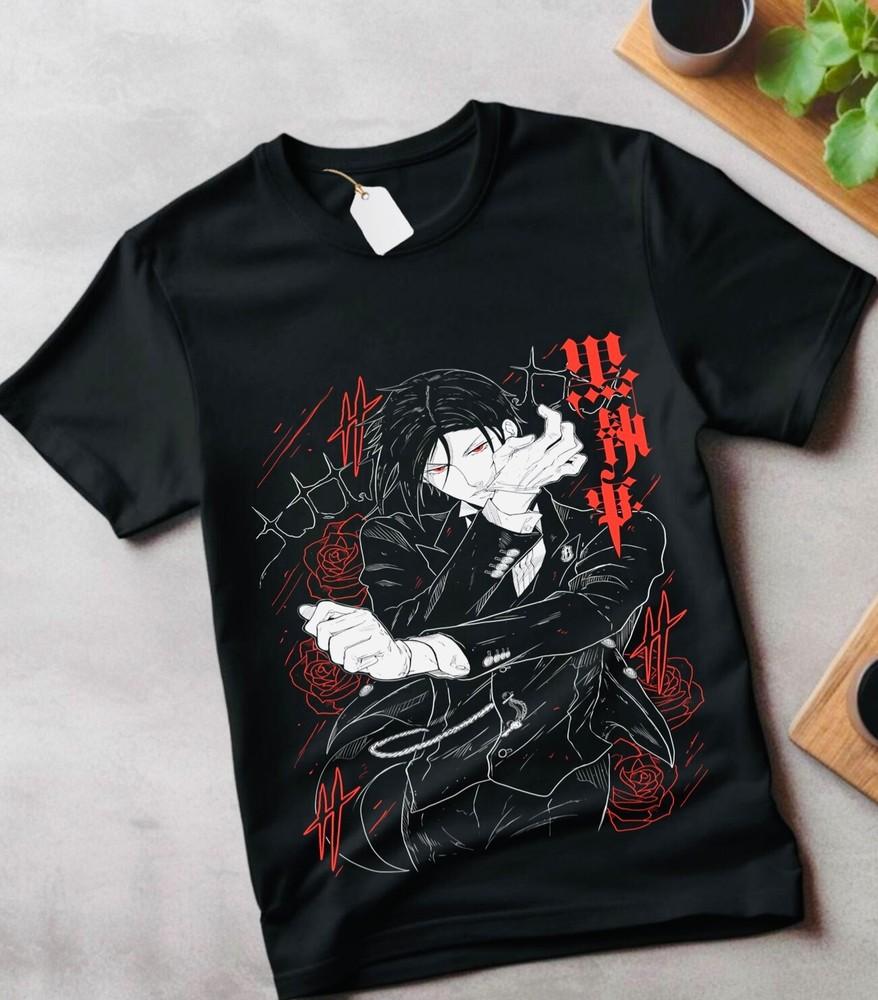 

Sebastian Michaelis T-Shirt Black Butler Shirt Ciel Phantomhive Shirt All Size 3XL