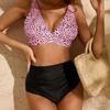 2025 European-American Split Swimsuit: Gathered Backless Sexy Bikini Set for Women