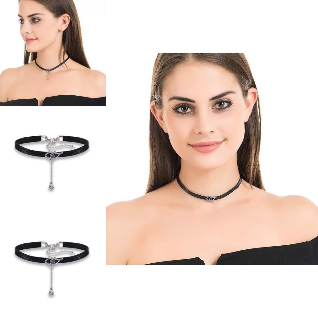 Korean Eyecatching Style Demon Eye Choker Necklace For Women Modern
