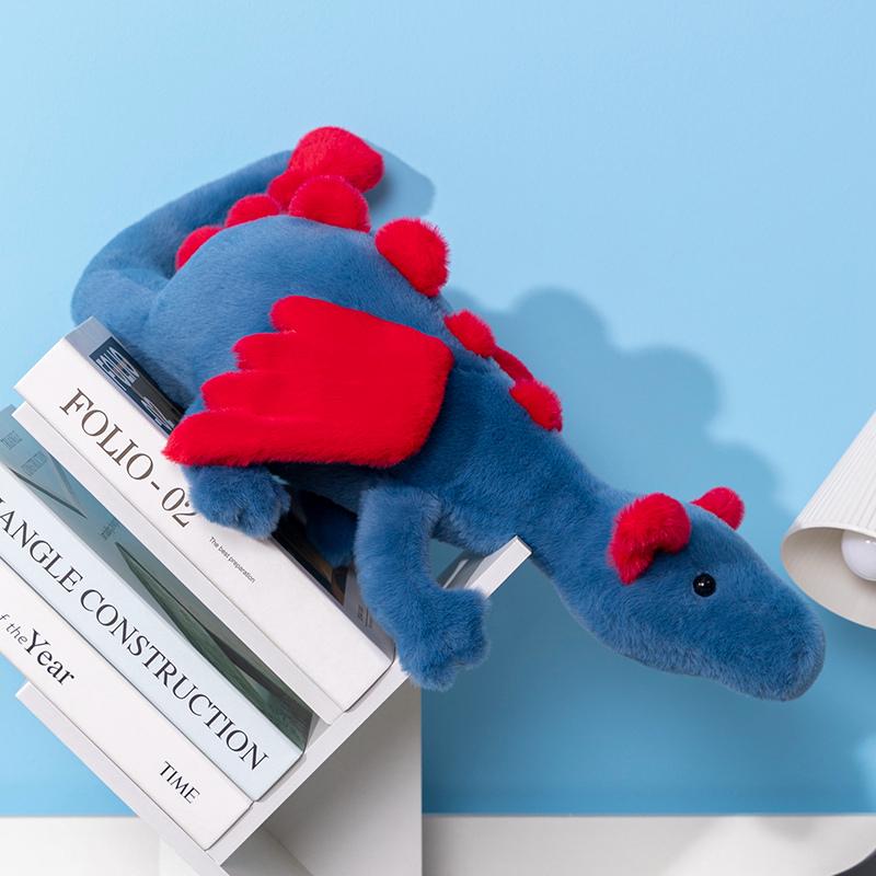 

60 см мультяшный горячий летающий дракон плюшевая игрушка с крыльями синий оранжевый длинный дракон плюшевая игрушка подушка подарок для мальчика и девочки декор спальни 60cm