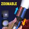10000LM High Power LED Flashlight Powerful TYPE-C Rechargeable COB Flashlight With Side Light Torch For Outdoor Camping Hiking