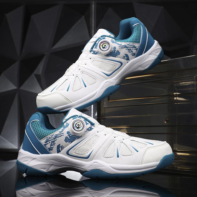 

Rotary buckle badminton shoes MD rubber sole breathable sports shoes competition training shoes student tennis shoes couple women 36