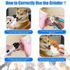 New USB Rechargeable Electric Dog Nail Grinder Clippers for Dog Nail Grinders Pet Quiet Cat Paws Nail Grooming Trimmer Tools