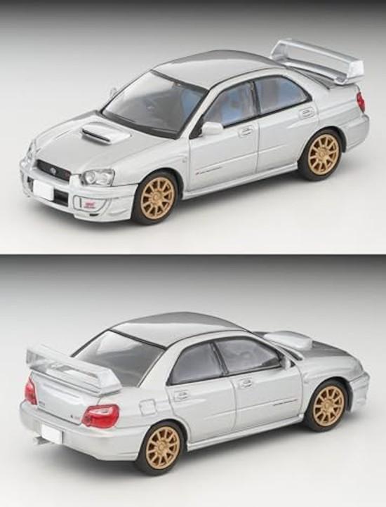TOMYTEC Tomica Limited Vintage Neo 1/64 LV-N336b Subaru Impreza WRX STi Silber 2003 Modell Fertigprodukt 334460