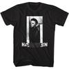 Halloween Michael And Logo Bandw Movie Shirt Unisex T-Shirt
