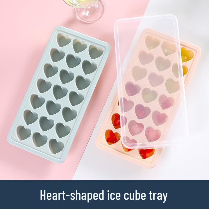 

Силиконовый лоток для кубиков льда в форме сердца с крышкой и контейнером для хранения Square