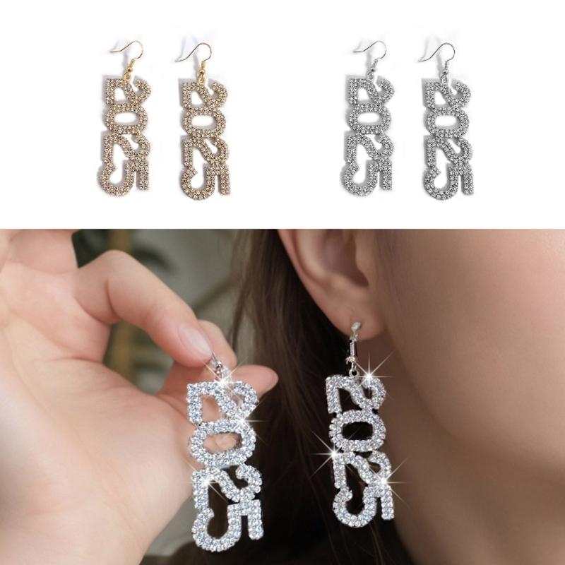 Elegant 2025 Pendant Earrings Jewelry Accessory for Women with Rhinestones Home Accent and Unique Long Designs