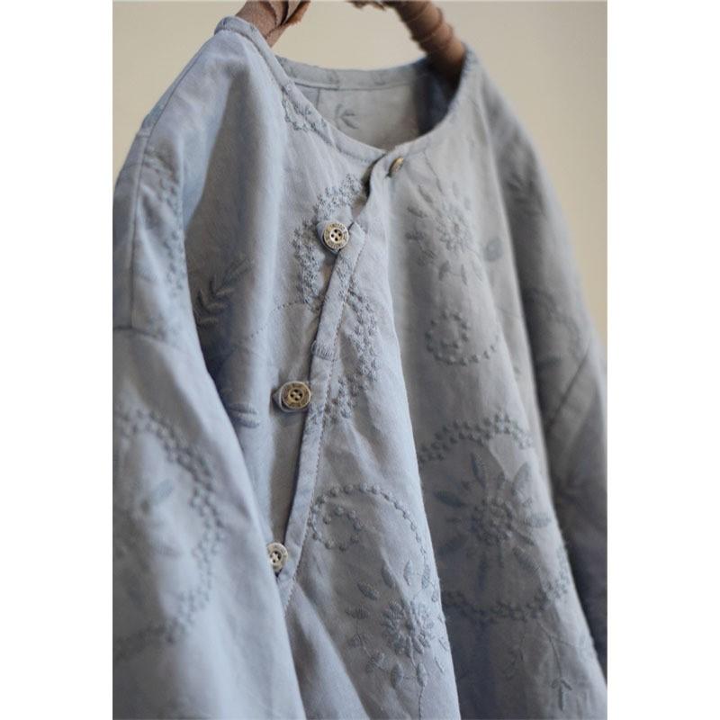 Johnature Женская весенняя стирка с вышивкой — фото 4