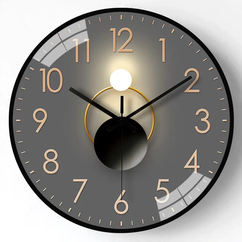Modern Design Wall Clock Simple and Easy To Read Silent Non-ticking Wall Mounted Clock for Bedroom Living Room Sending Friends