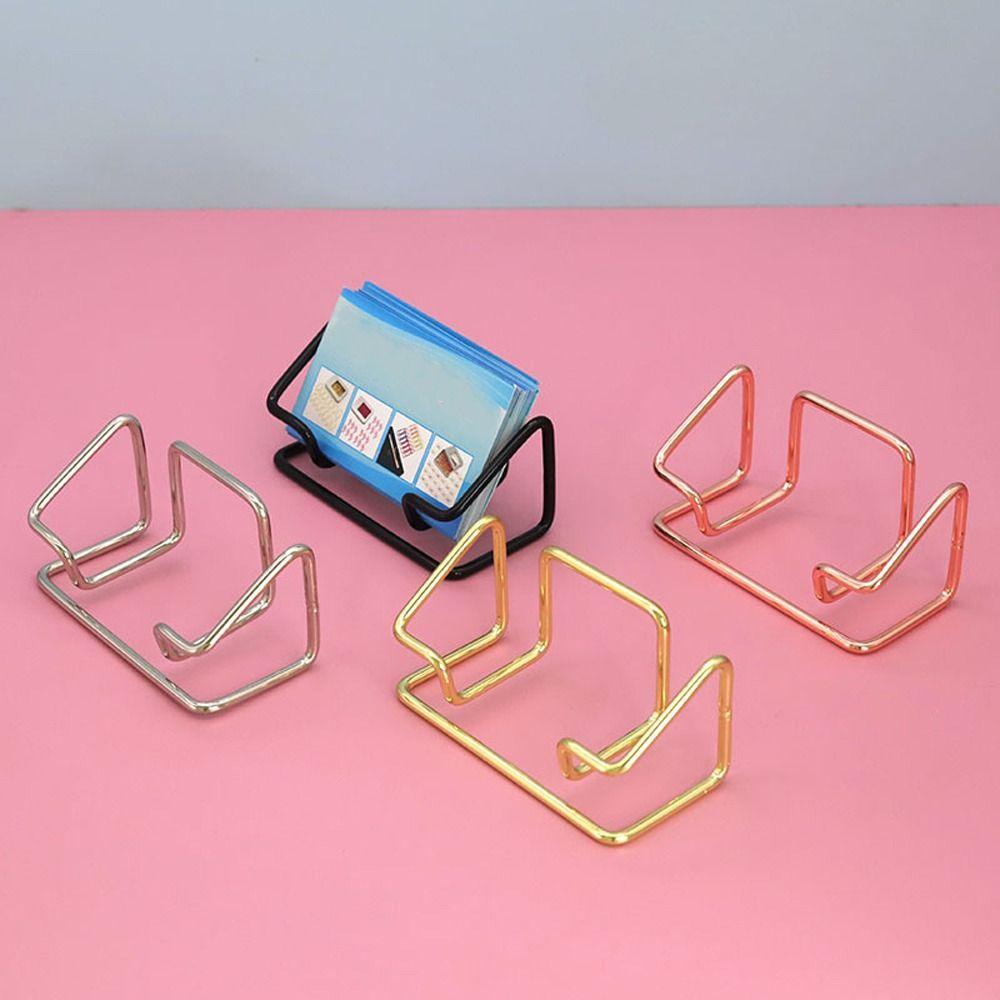 Metal Name Card Stand Minimalist Photo Stand Simple Business Card Holder  Hotel Reception