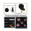 5 Pezzi Decorazione Strass a Forma di Fiore Cristallo Artificiale Clip per Bocchetta Aria Auto