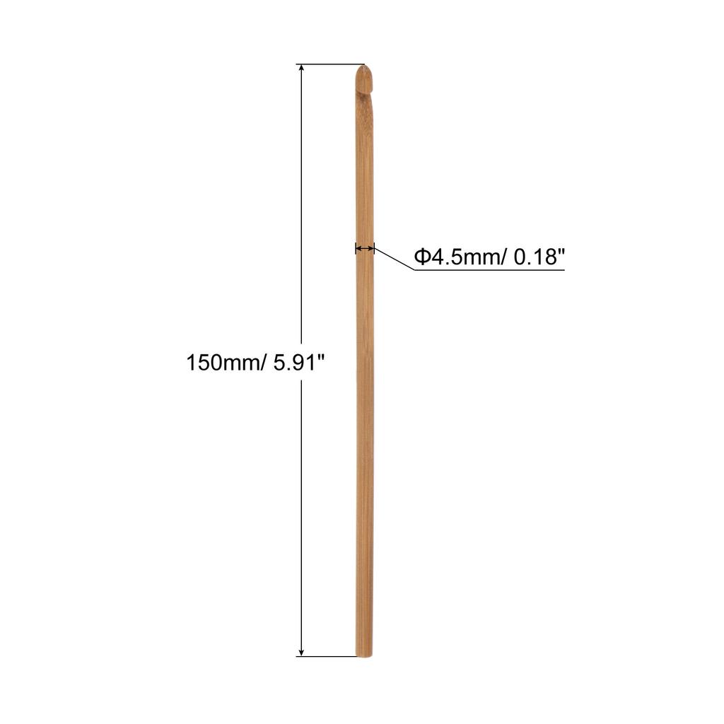6pcs Wooden Bamboo Crochet Hook 3mm-10mm Knitting Crochet Needles for DIY Craft Yarn