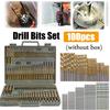 Titanium Coated Drill Bits Set 100 50pcs HSS High Speed Steel Multifunctional Tools for Repair Projects
