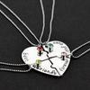 SIVITE Best Friends Forever and Ever Necklace with Crystal Broken Heart Charm Pendant Set Friendship Necklace