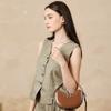 Luxury Designer Genuine Leather Crescent Bag for Women Smooth Top Handle Shoulder Crossbody Bag