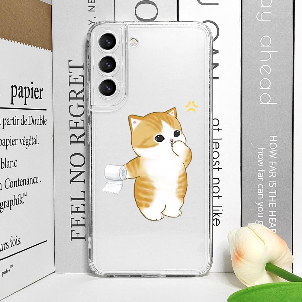 Cute Animal Cat Couple Lovers Phone Case for Samsung Galaxy A55 A54 A53 A52 A51 A70 A32 A31 A22 A13 4G 5G Clear Soft Cover Shell