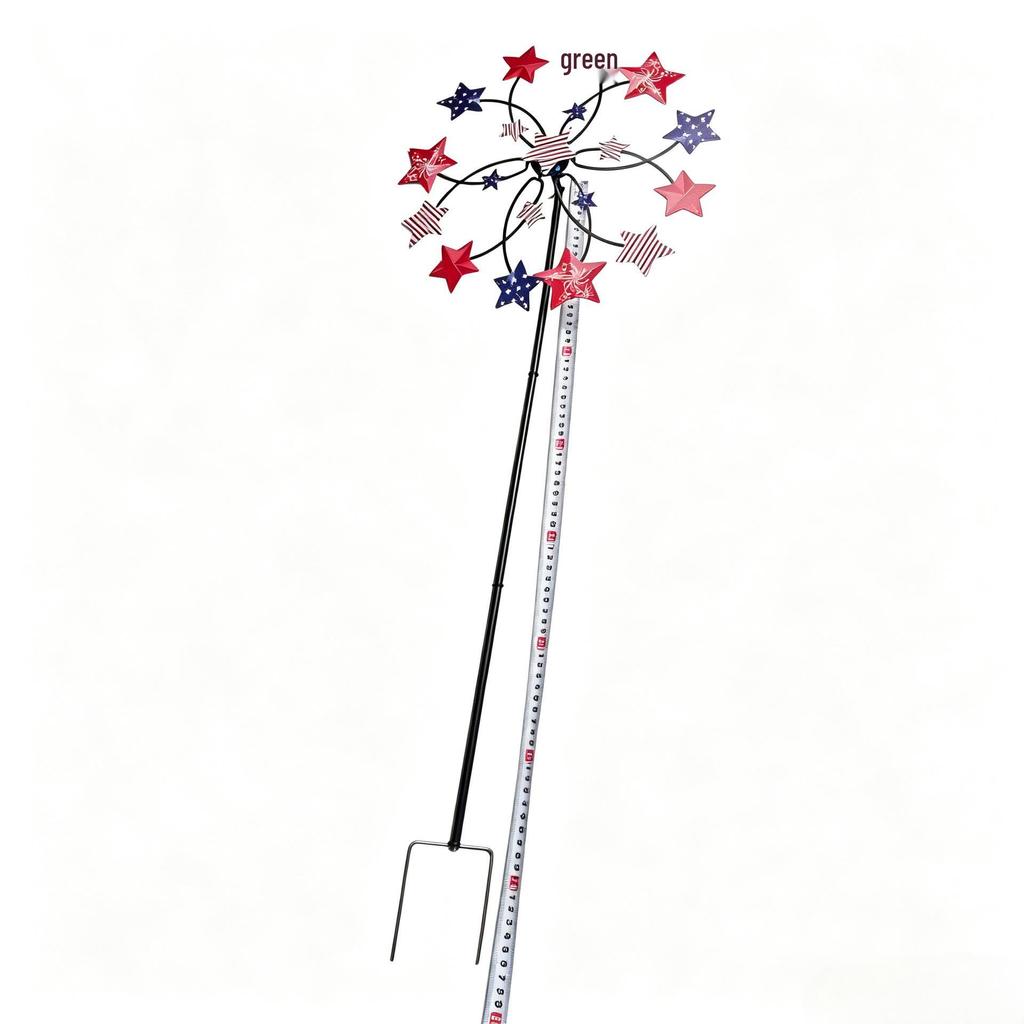 Colorful Rotating Iron Windmill Garden Decoration