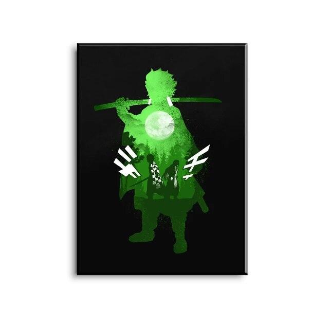 Demon Slayer Poster Cartoon Character Wall Art Canvas Painting and Print Modern Living Children's Room Decoration Paintin