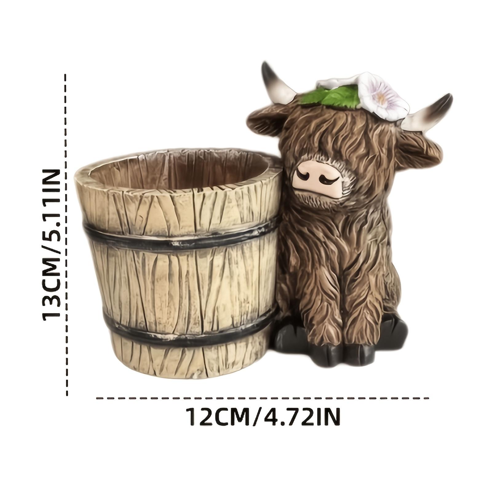 

Cow Planter Decorative Vase Centerpieces Cute Flower Pot for Home Garden Kitchen Farmhouse Desk Office Living Room Indoor