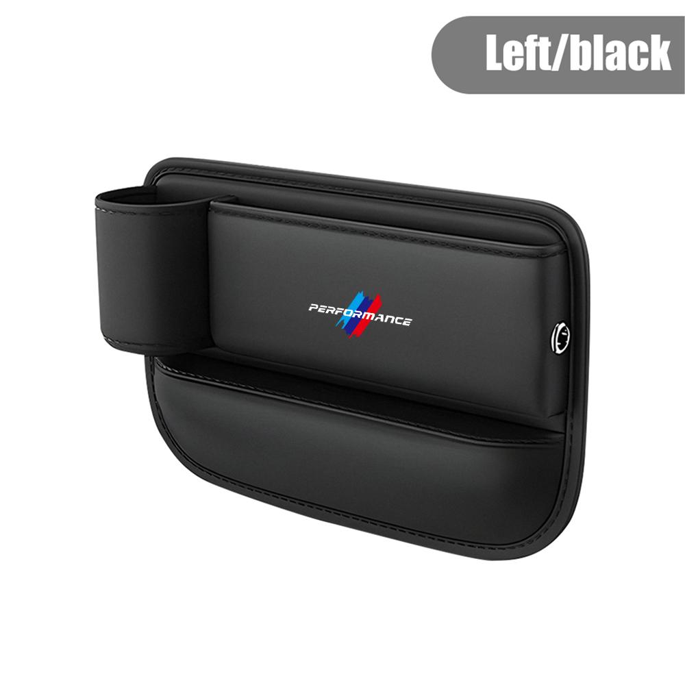 Für BMW Performance M PU Leder Auto Mittelkonsole Seite Sitz Lückenfüller Organizer Box Autositz Lückentasche Multifunktions-Sitzorganizer