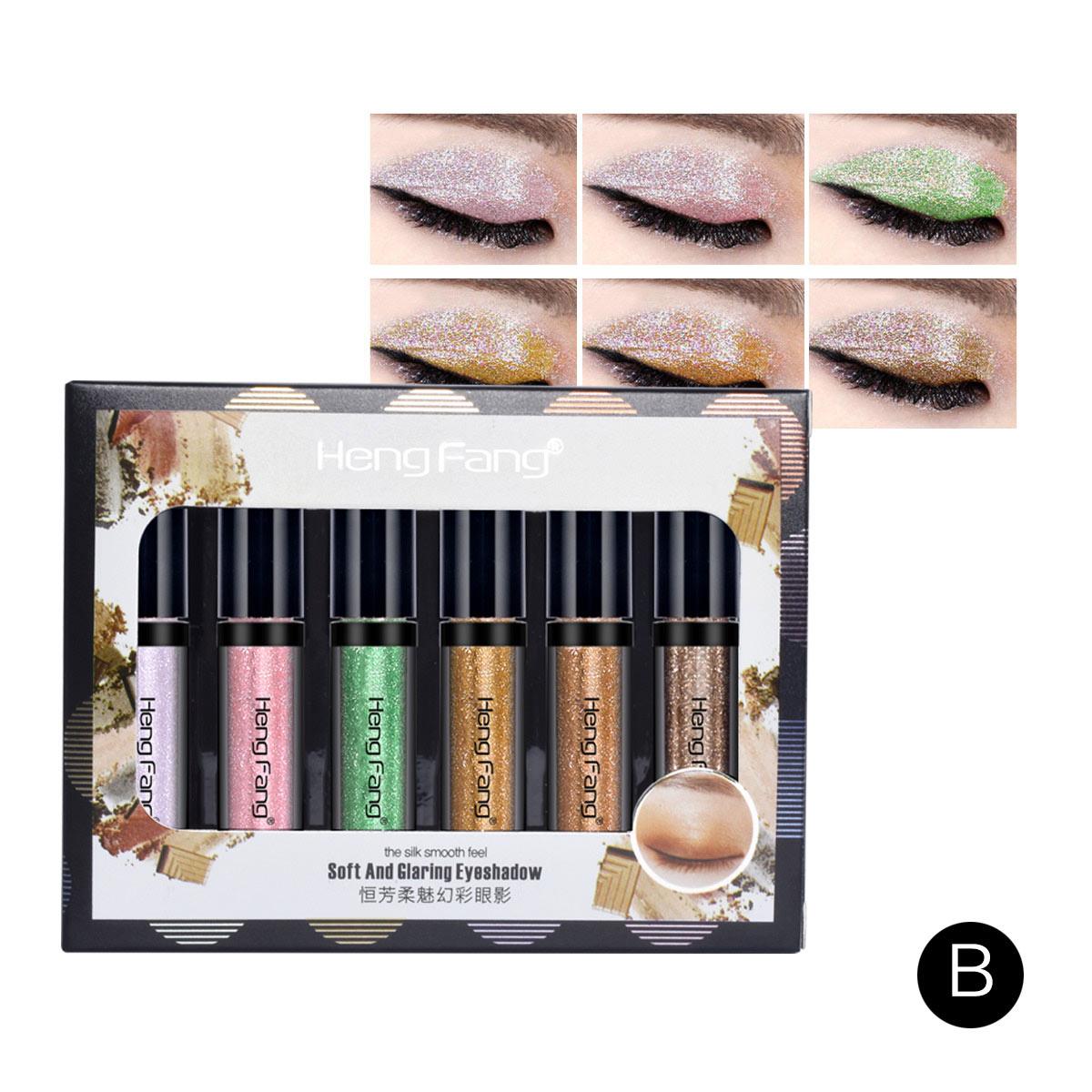 

HengFang 6 цветов Мягкие и яркие тени для век Набор для макияжа глаз для женщин и девочек