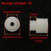 1Pc White Pom Gear For Kx-79Cw Idler Cassette Deck Player Diameter 13.3X Aperture 2.5Mm