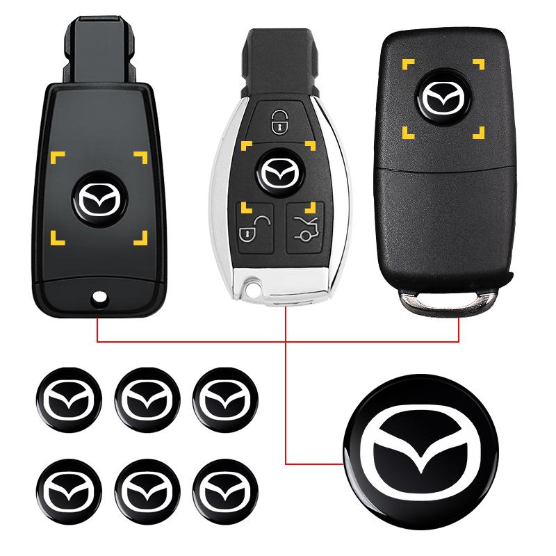 14mm Car Key Emblem Stickers Auto Control Key Logo Accessories For Mazda 3 6 CX5 2 CX3 CX9 MX5 RX8 Axela Demio MS CX5 2 Axela Demio Atenza MS GH BK MP