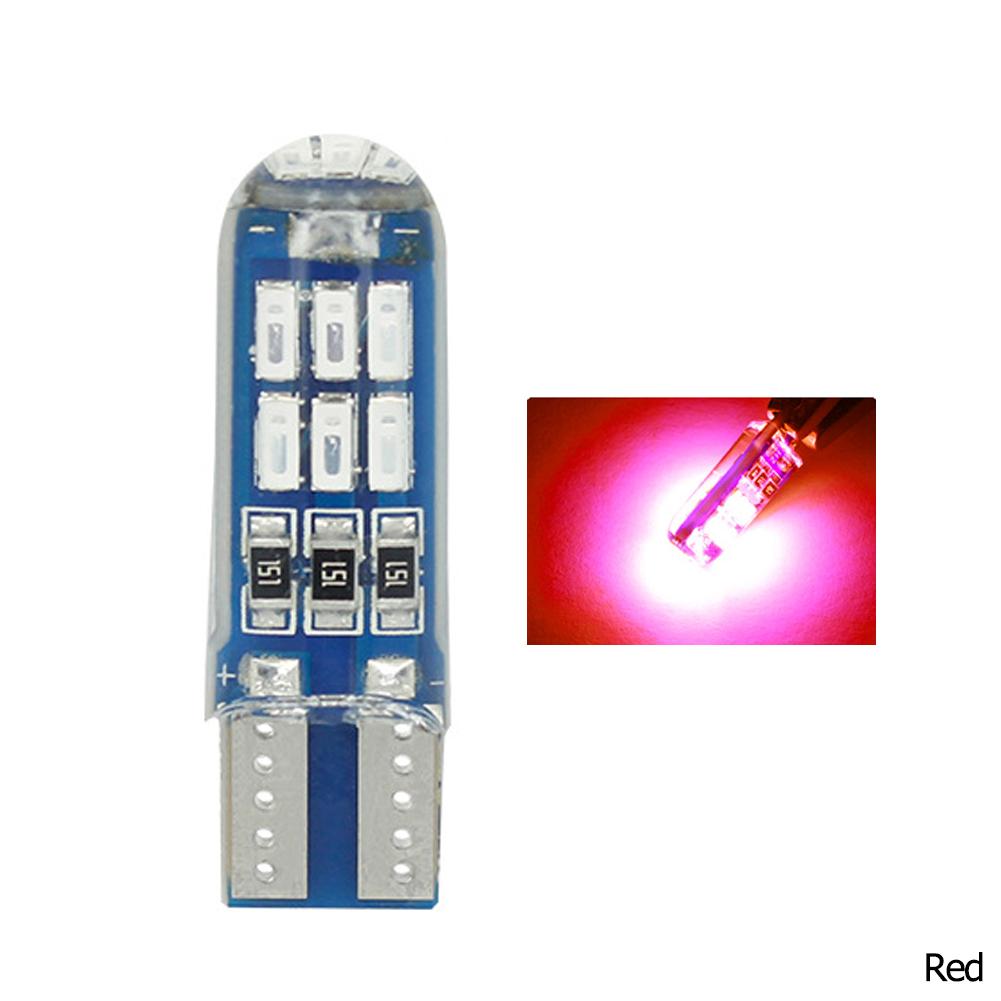 2PCS 15LED W5W T10 LED CANBUS No Error 5W5 12V 3W Super Bright Car Interior Side Light 194 4014 SMD Auto Bulb White Amber Red