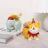 Succulent Cartoon Flower Pot: Creative Desktop Green Plant, Christmas Ornament, Micro Landscape Decoration.