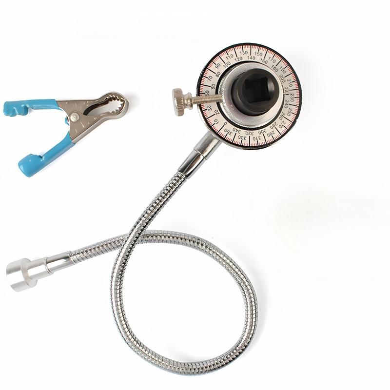 

1/2 Inch Wrench Drive Torque Angle Gauge, 2-in-1 Pointer Type Dial with Magnetic Clip, 360° Adjustable Scale Measuring Tool