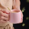 Creative Cup Ceramic High-value Teacup Mug with Lid and Spoon Domestic Water Cup Girl Student Korean Version Cute