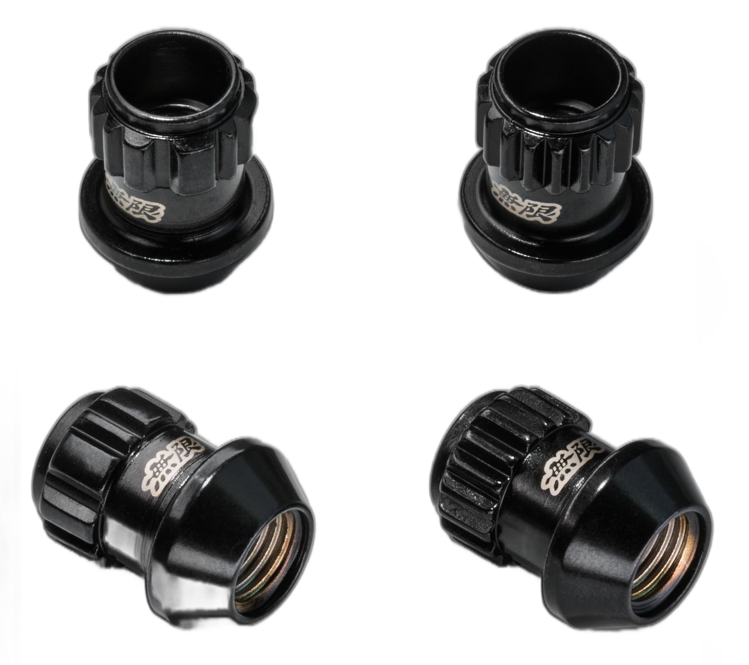 Колесный гайка MUGEN RACING M12 Короткая, M12 x P1.5, Длина=28 (Адаптер для ключа: Шестнадцатеричный 17/19), Черный, 08184-XG8-K2S0-BL