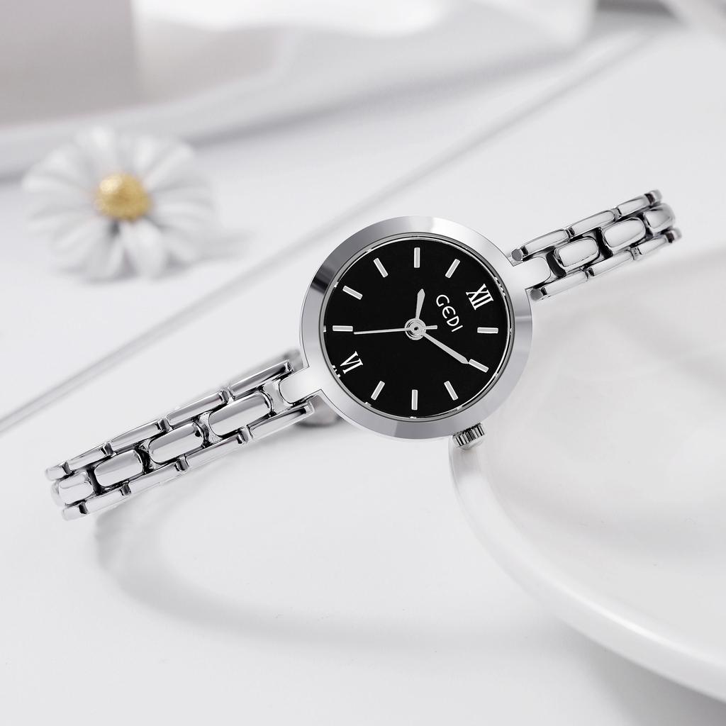 Exquisite Alloy Watch Women'S Simple Temperament Thin Belt Small High-End Quartz Watch