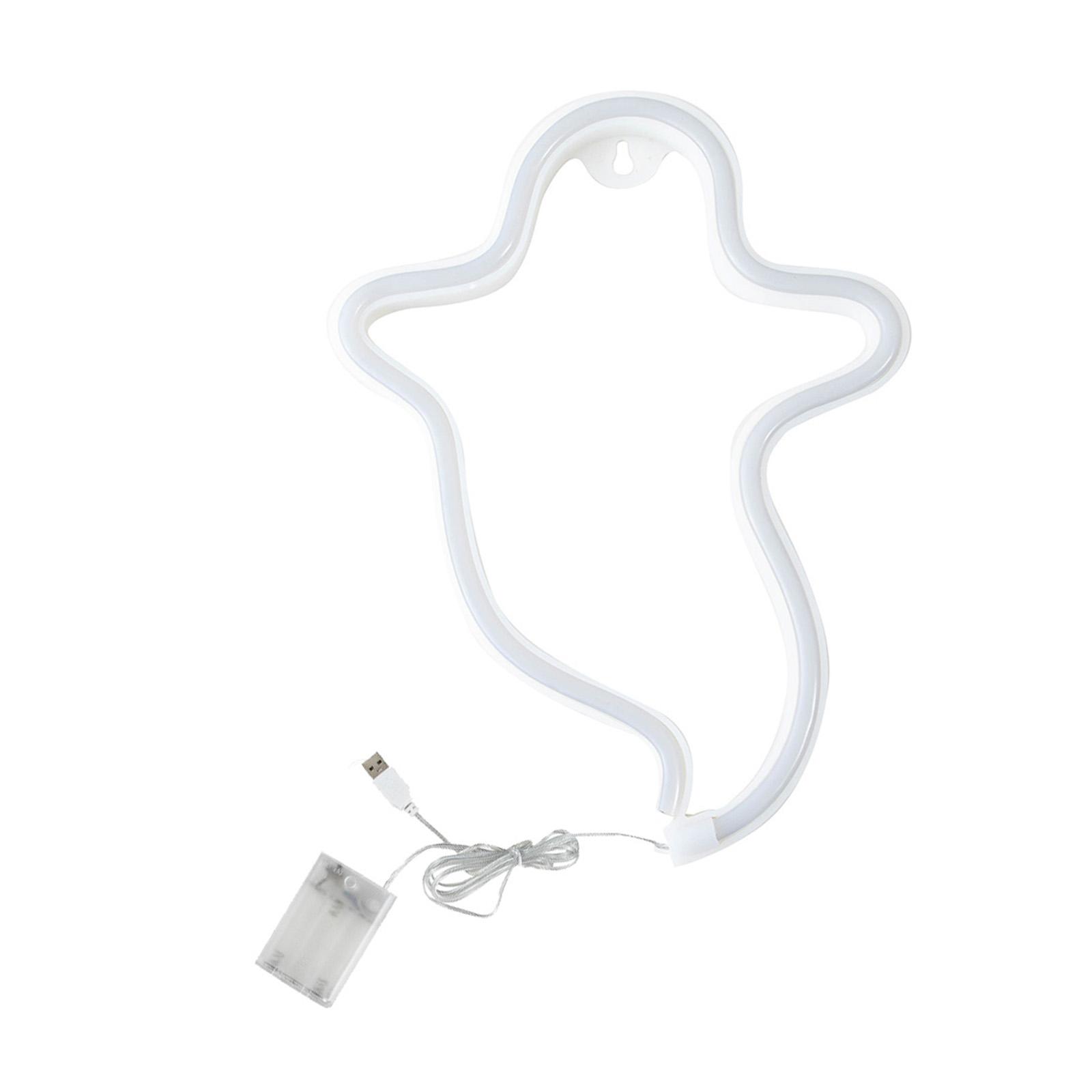 

Светодиоды Ghost Design Неоновый свет 3*AA Сотовый и USB-управление Режим постоянной яркости Неоновая вывеска Декоративная
