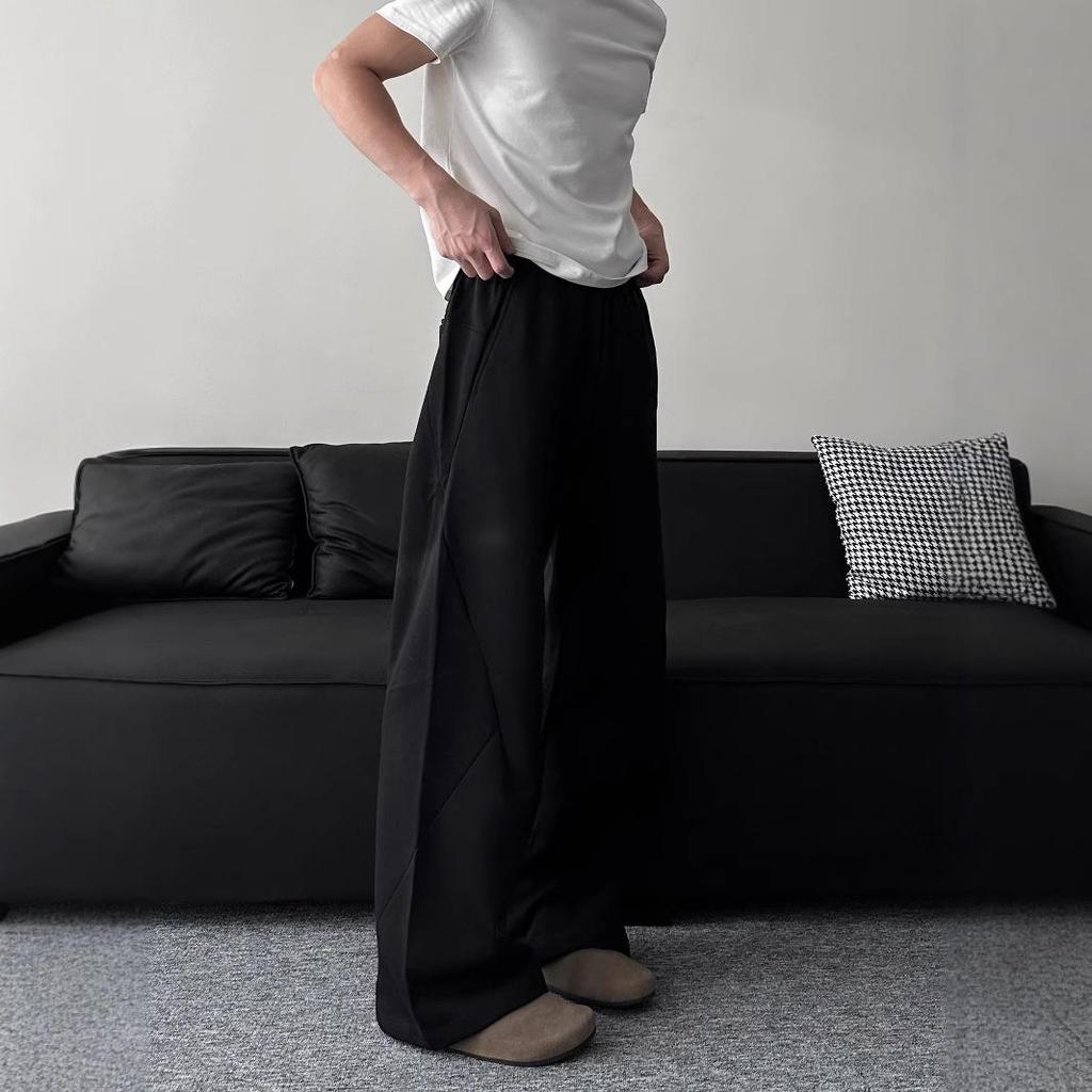 2024 Autumn Retro 3D Tailored Micro-Flare Sporty Wide-Leg Sweatpants