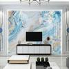 Jede Größe Wandbild Tapete Moderne Blaue Farbe Marmor Fresko Wohnzimmer TV Sofa Schlafzimmer 3D Tapete