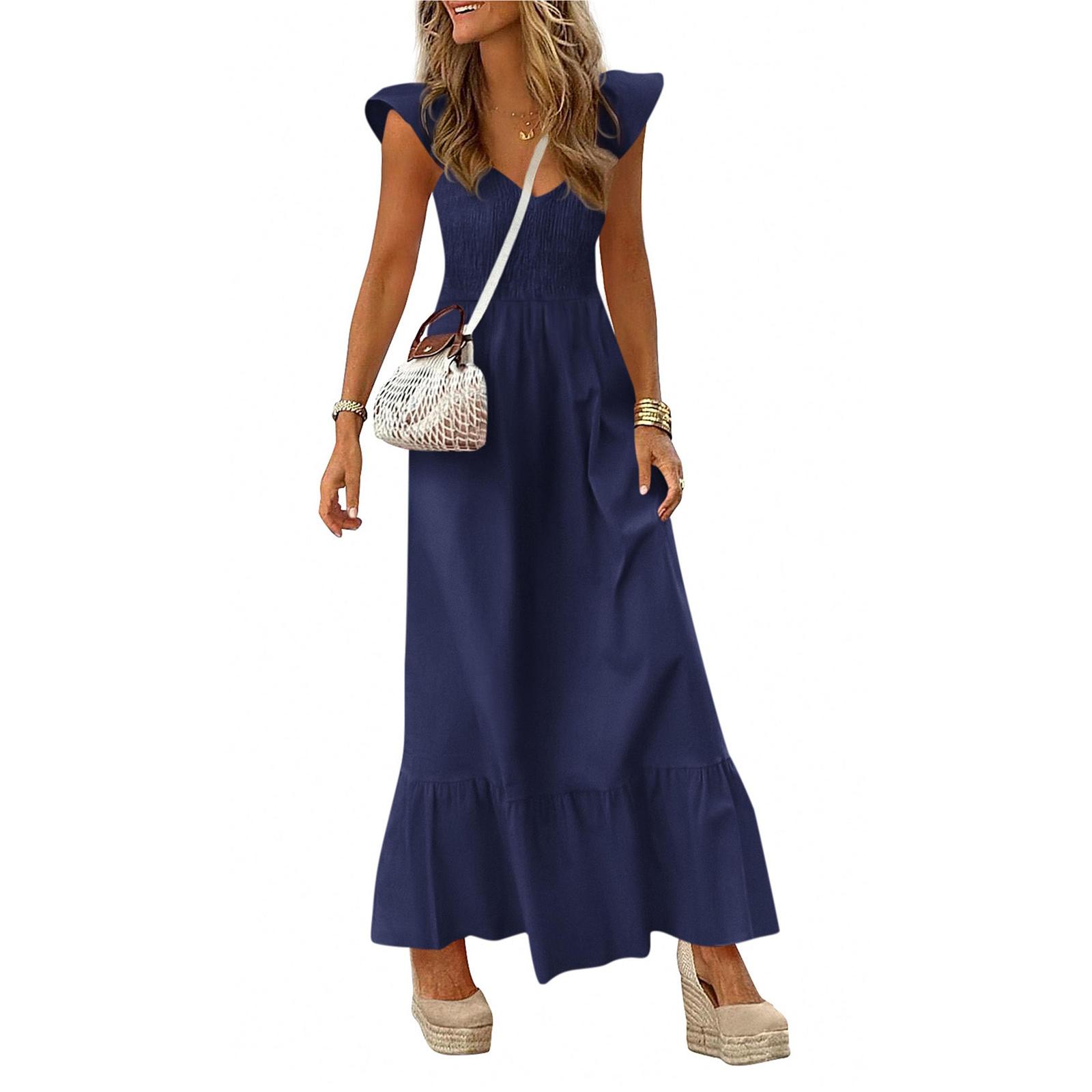 

Жіноча Модна Вільна Повсякденна Сукня -Колір XL синій