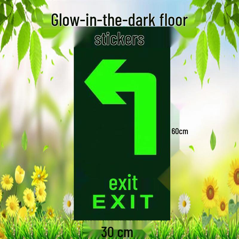 WEZHO PVC Luminous Safety Exit Floor Sticker