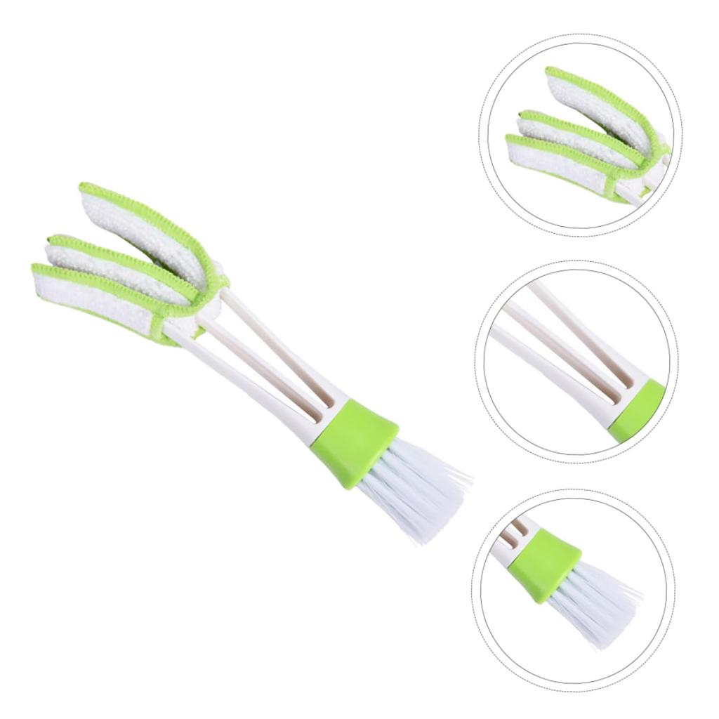 BELLIFFY 3-in-1 Car Brush Air Conditioner Interior Brush Keyboard Cleaning Computer Vent Home Detail Cleaning Louver Brush