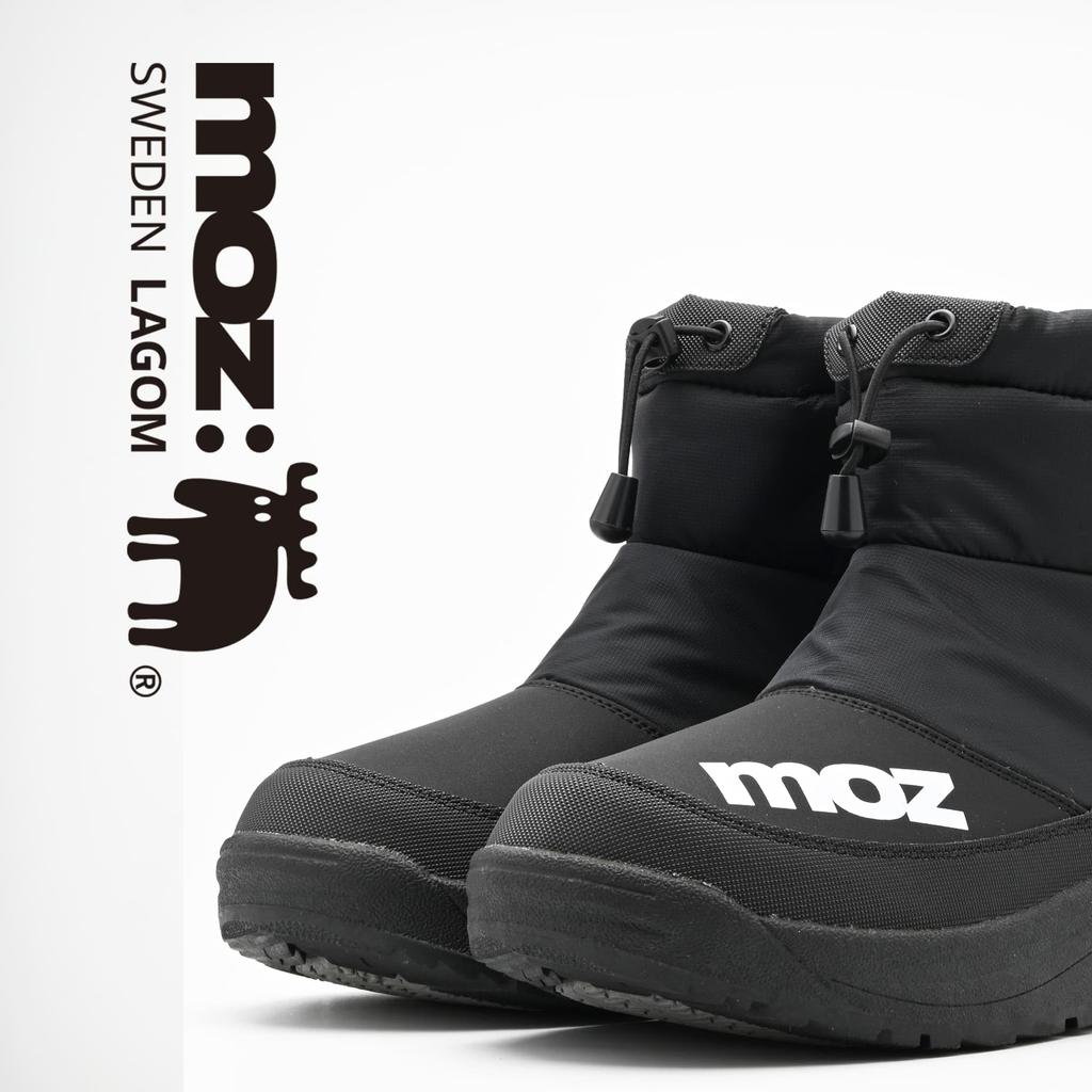 Snow Fleece 5682 Black LLL [MOZ] Men's Short-Length Boots, Waterproof, Non-Slip, Insulated, Water-Repellent, Padded, Urethane, Lining, (5682,BLK,LLL)