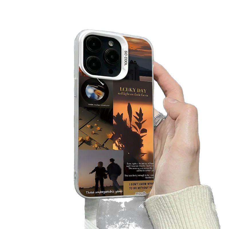 Silver Sunset Couples Phone Case for iPhone 17Pro & Air/16/15/14/13/12/11