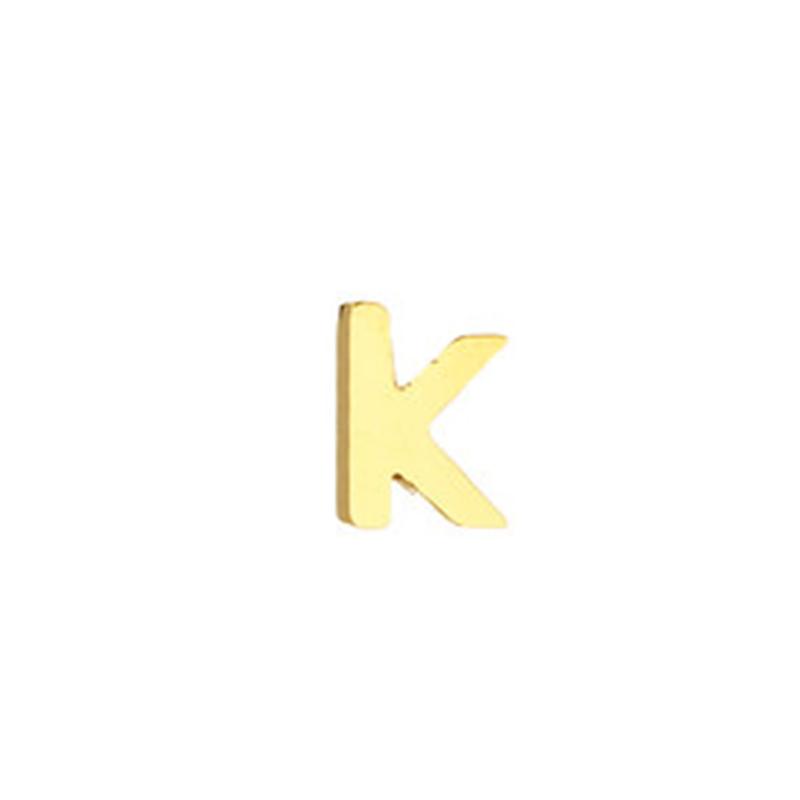 CARLIDANA High Polished Stainless Steel 14K Gold PVD Plated DIY 26 Letter Alphabet Initial Charm Pendant Accessories Jewelry