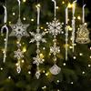Transparent Acrylic Snowflake and Icicle Christmas Tree Ornaments, Set of 18
