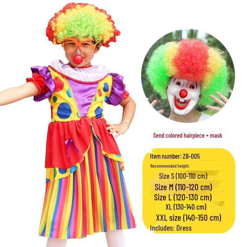 Kids' Clown & Magician Costume Set for Boys & Girls - Perfect for Masquerades, National Day, Christmas & New Year Performances.